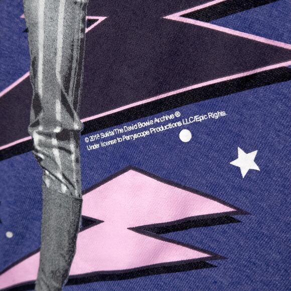 David Bowie Unisex T-Shirt Y2K Glam Retro Inspired Tee Graphic Print Blue XXL - Picture 6 of 7